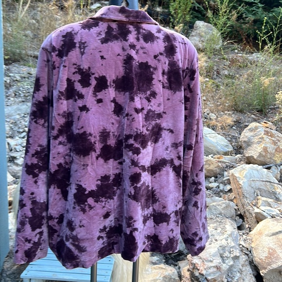 Indigo Moon NWOT embroidered beaded velvetine button up lined jacket size 2X - Picture 4 of 14